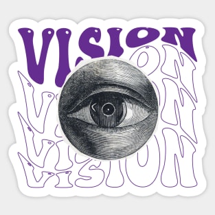 Vision Eye Brutalism Sticker